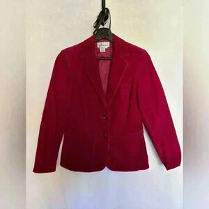 Vintage Y2K Partners Pink 100% CottonCorduroy Blazer Jacket Size 8